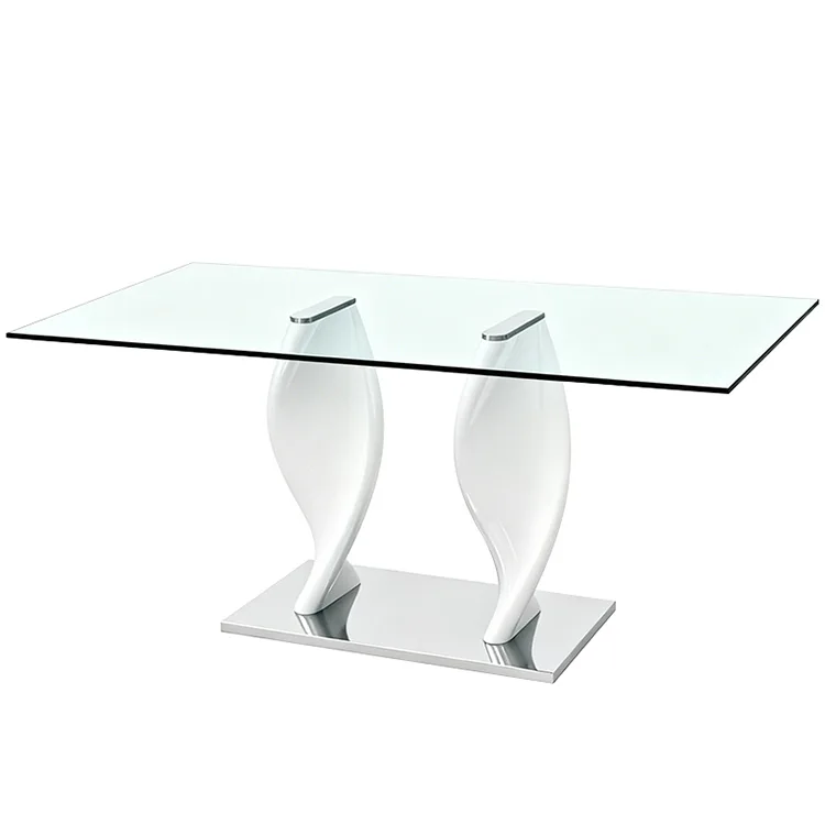 Modern Dining Table FRP Legs And Stainless Steel Base